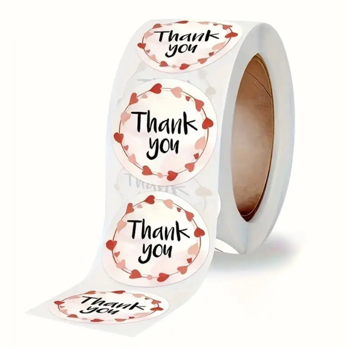 500 tk Südame 'Aitäh' Pitserkleebised - Täiuslikud Ümbrikutele, Kingituste Pakkimiseks & Peo Lemmikutele - Ostuklikk