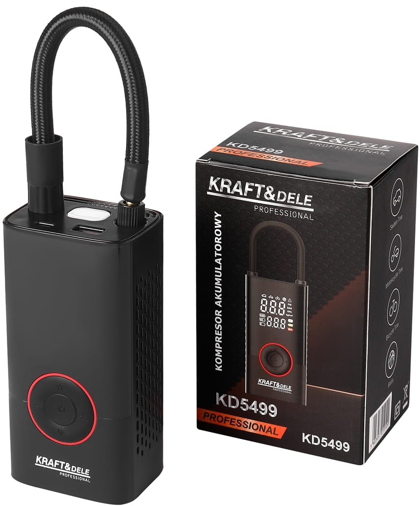 Aku - kompressor + taskulamp KD5499 – 85W, 4000 mAh, USB - C - Ostuklikk