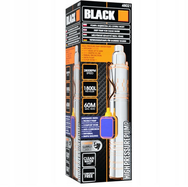 Black kõrgsurve sukelpump ujuvlülitiga 1" (puhas vesi) 1800 l/h - Ostuklikk