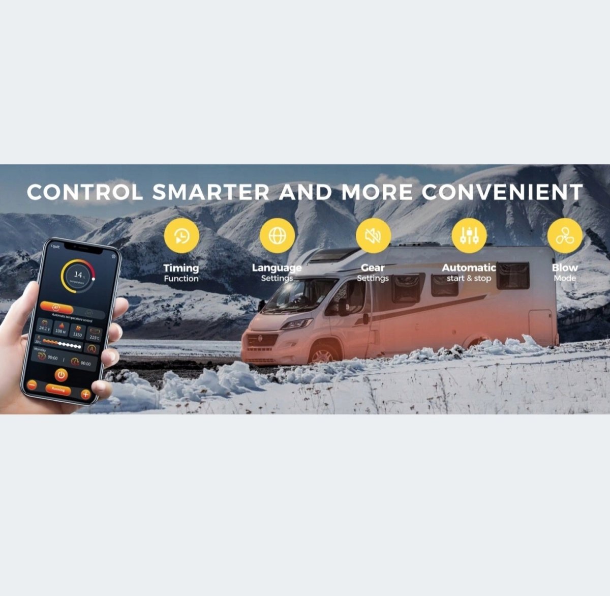 Diiselõhksoojendi BULL - TECH BT - 001E PRO 12 kW, 12/24 V, Bluetooth - Ostuklikk