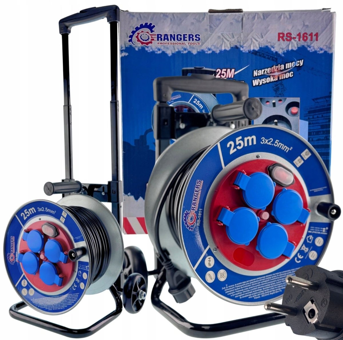 Ehitus - /aianduspikendusjuhe trumlil 25 m, 3×2,5 mm², metalltrummel (IP44) - Ostuklikk