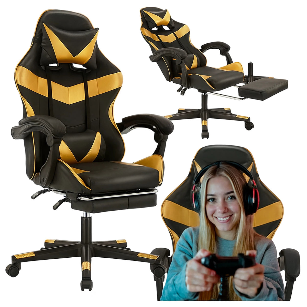 Gaming - kontoritool jalatoega kuni 150 kg - Ostuklikk