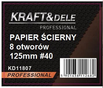 KRAFT&DELE KD11807 liivapaberikettad 125 mm P40, 50 tk (takjakinnitus) - Ostuklikk