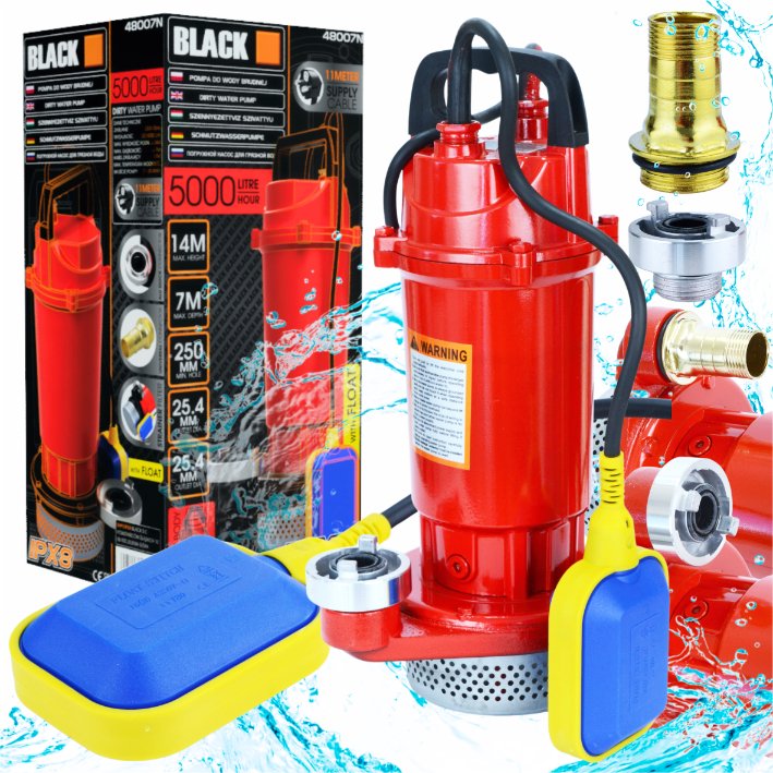 "Black sukelpump võimsusega 370W, reovee ja vihmavee jaoks"