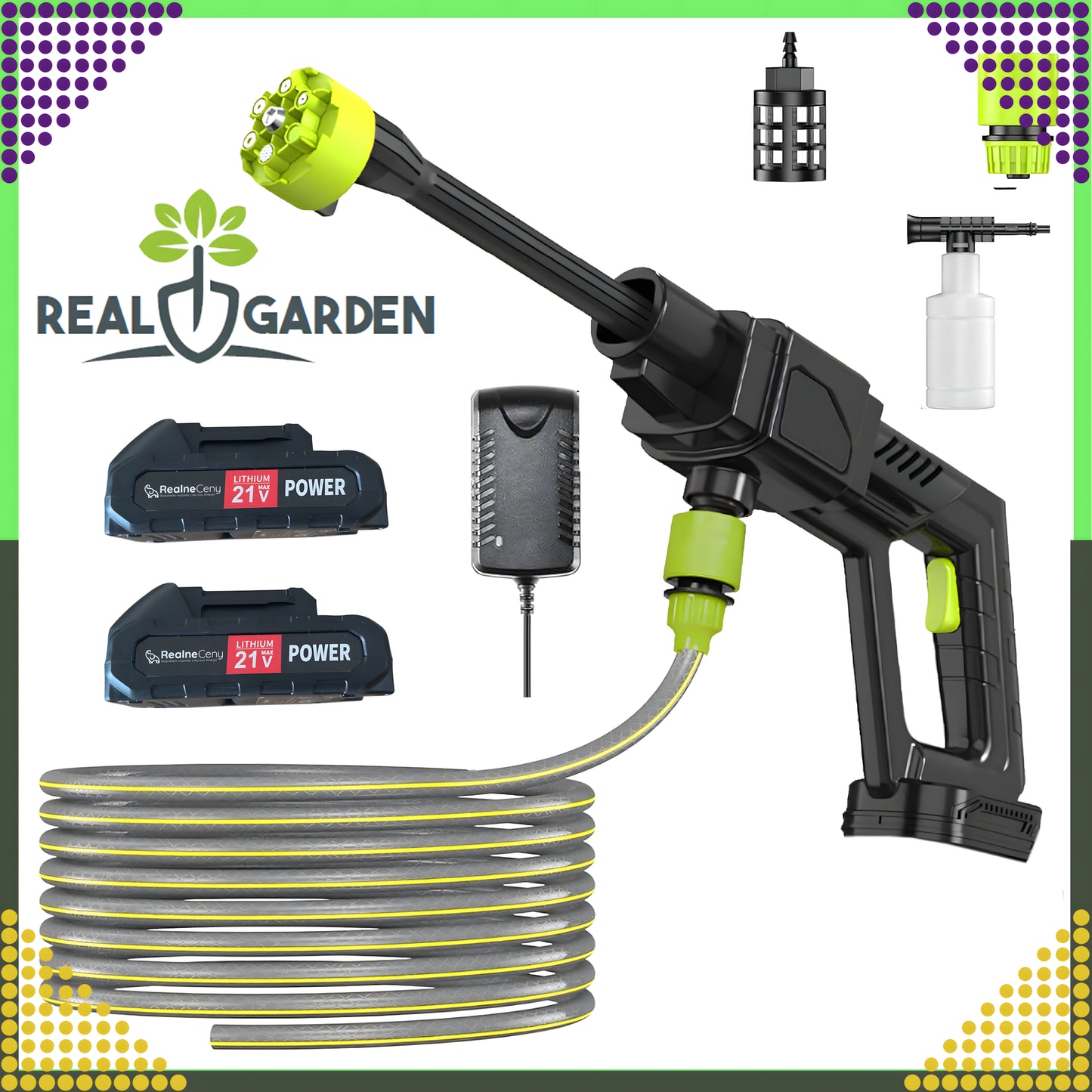 Akutoitega survepesur 21V, 30 bar, 300 W – 2 akut komplektis