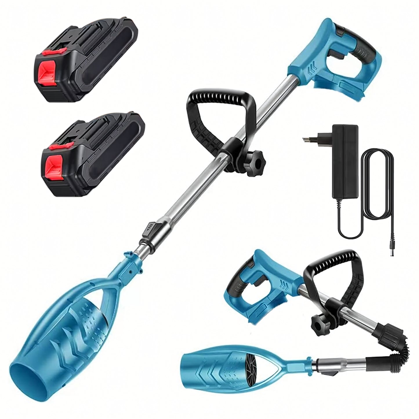 Kokkupandav akutoitega lehe- ja lumepuhur 21V (2×1300 mAh)
