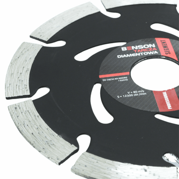Teemantketas 125 mm nurklihvijale (22,2 mm) – BENSON by BLACK, laserkeevitatud, kuivlõikus, EN13236 - Ostuklikk