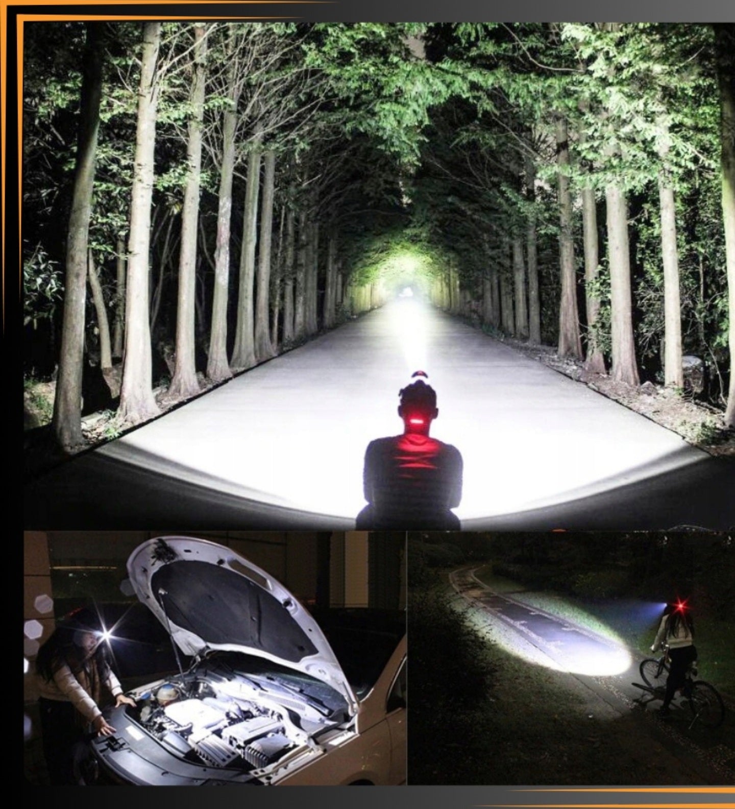 Laetav 5×LED pealamp IPX5, 2×18650, 5 režiimi (ARSA GO)