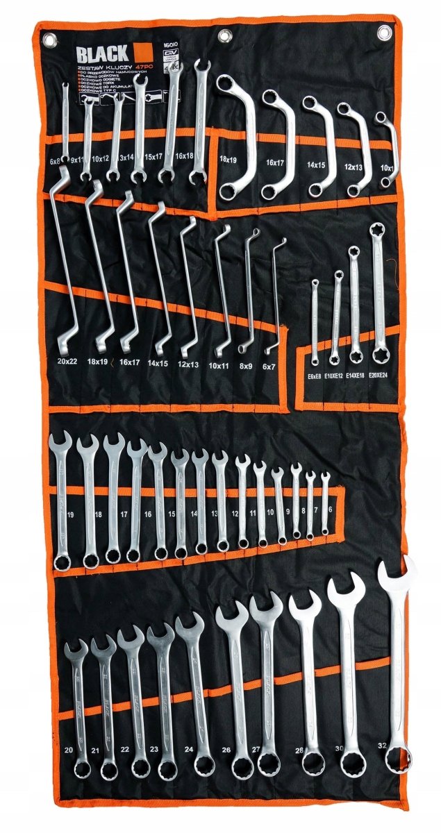 Võtmekomplekt 47 osa 6–32 mm – leht/silmus, TORX, C - tüüpi – BLACK, Cr - V - Ostuklikk