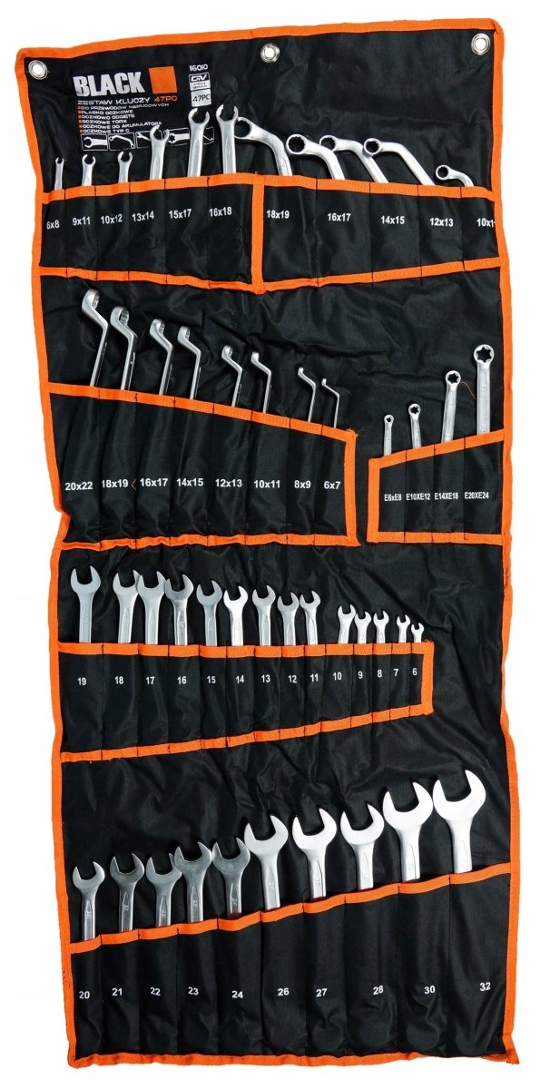 Võtmekomplekt 47 osa 6–32 mm – leht/silmus, TORX, C - tüüpi – BLACK, Cr - V - Ostuklikk