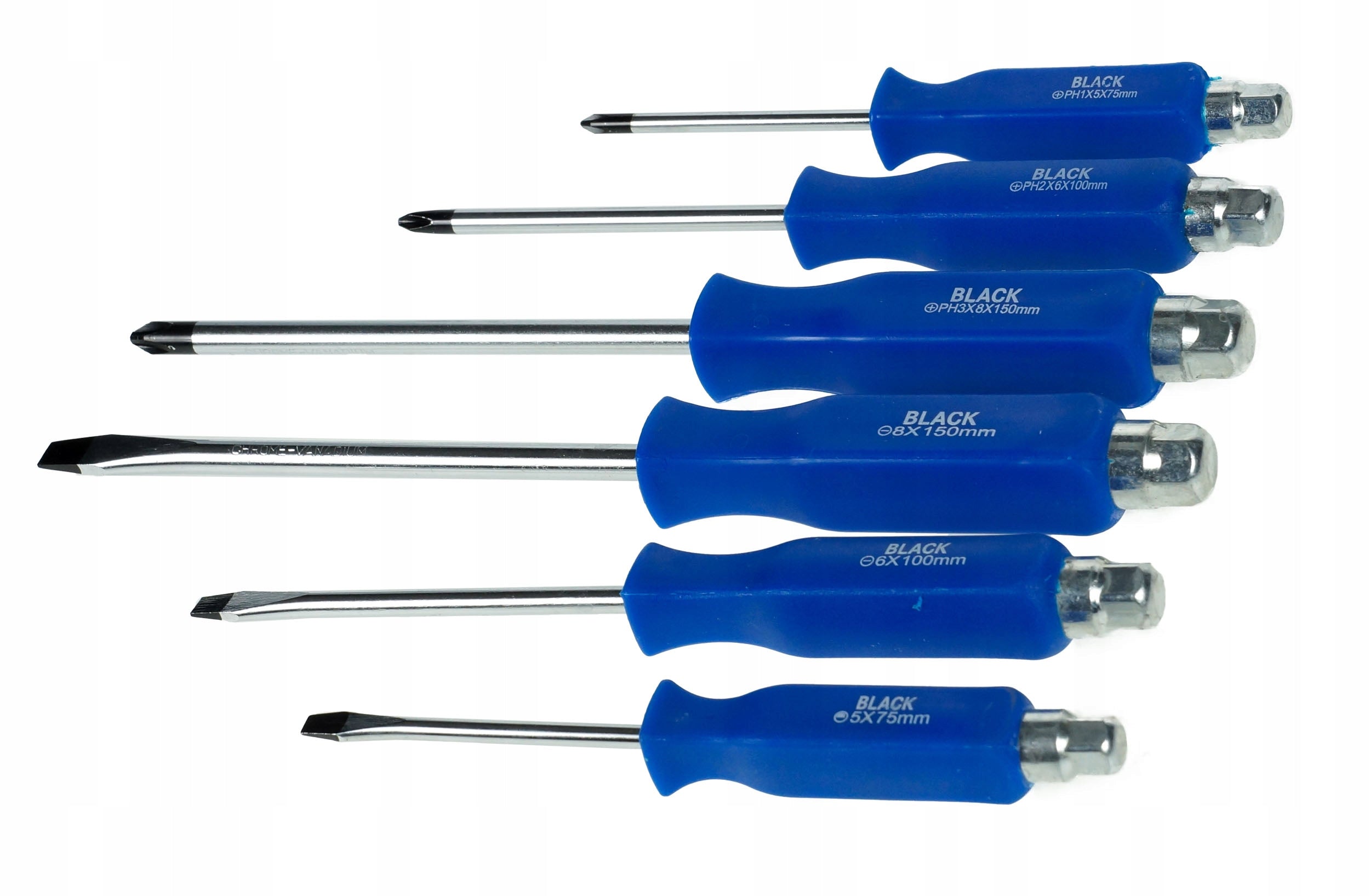 Set of 6 Professional PH2 Impact Screwdrivers