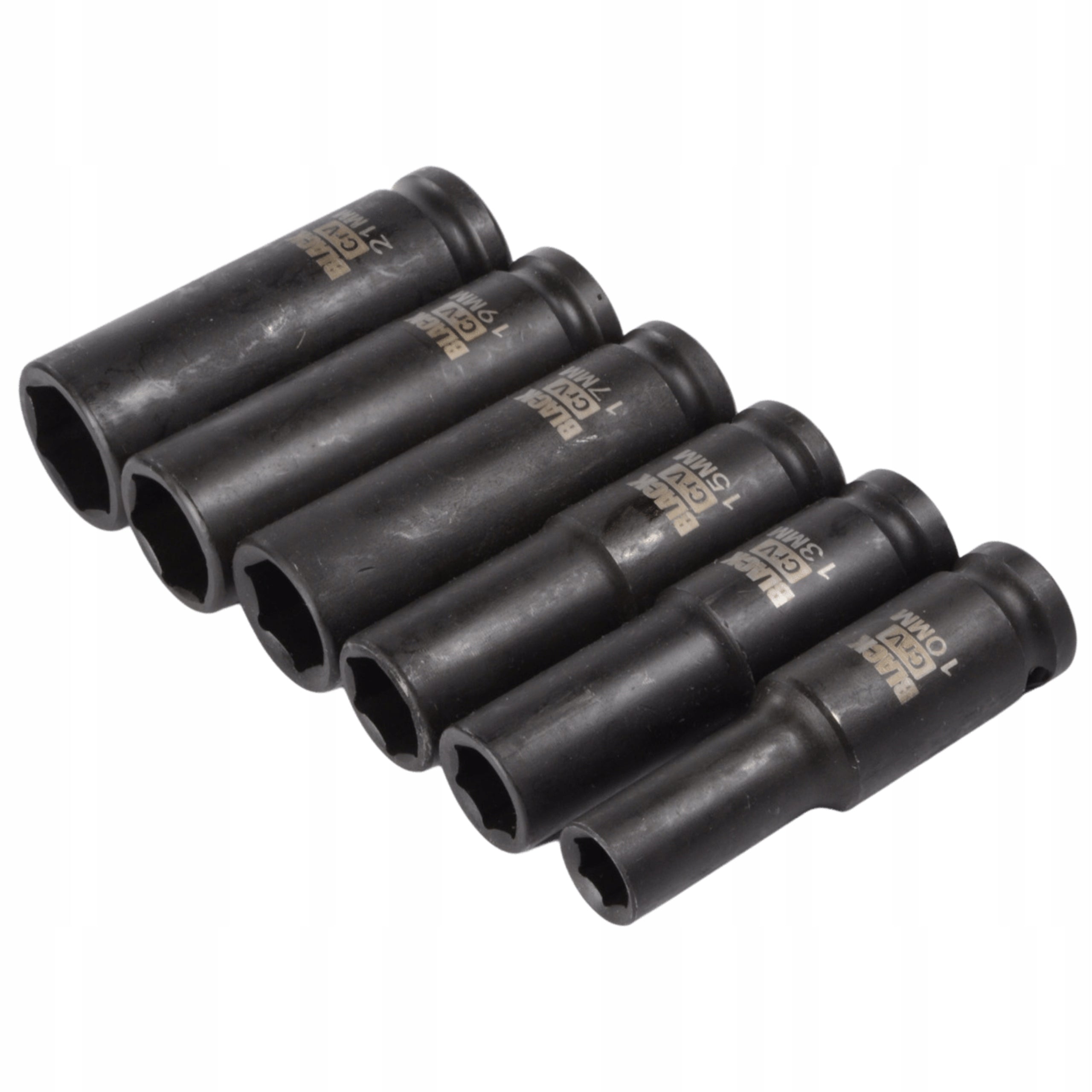 Professionaalne 1/2" löökpadrunite komplekt BLACK 10-21 mm 6 tk