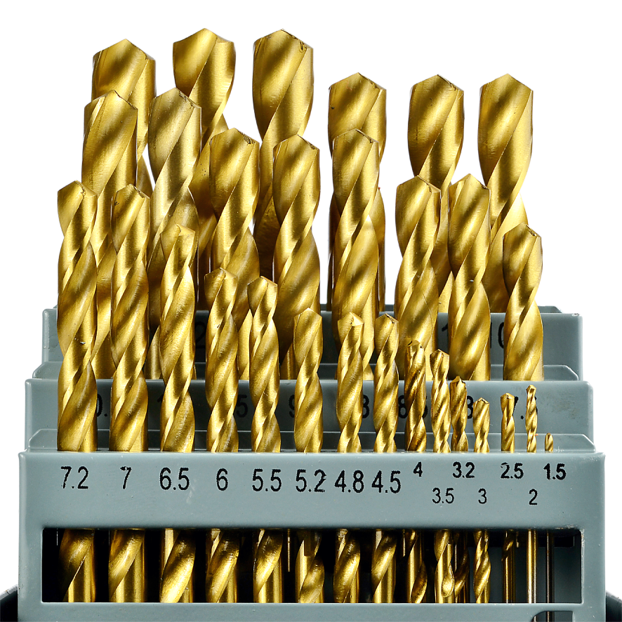 Set of 29 Titanium Drill Bits for Metal