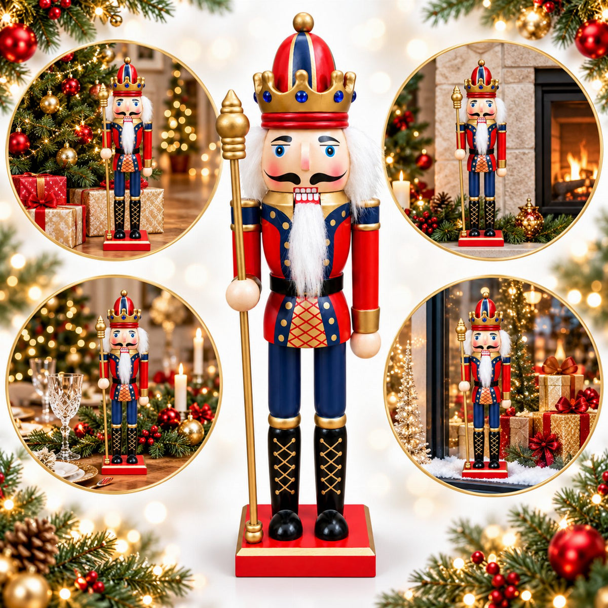 Puidust dekoratiivne pähklipurejafiguur 30 cm Premium RC-K-2714