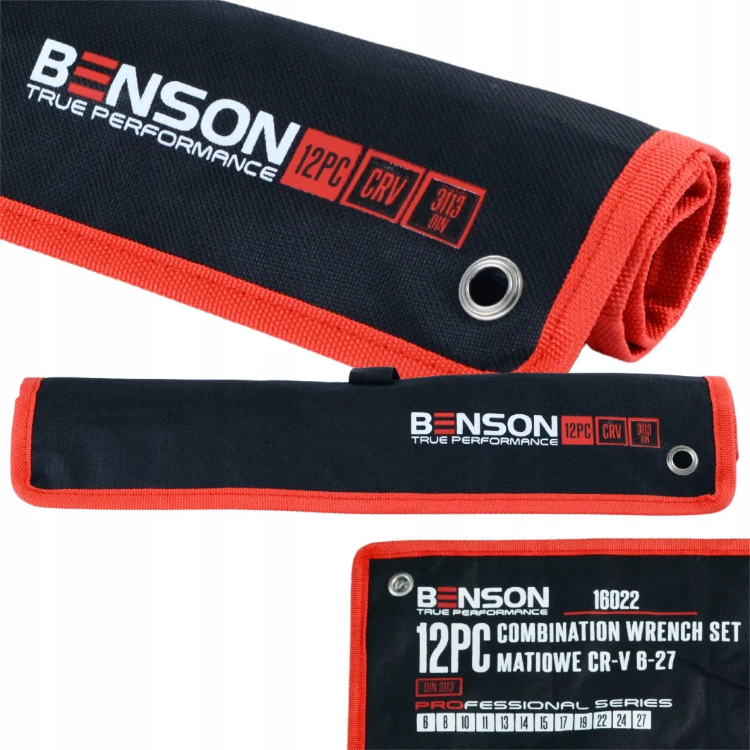 Benson by Black 12-osaline täiskomplekt mutrivõtmeid kummist, 6-27mm