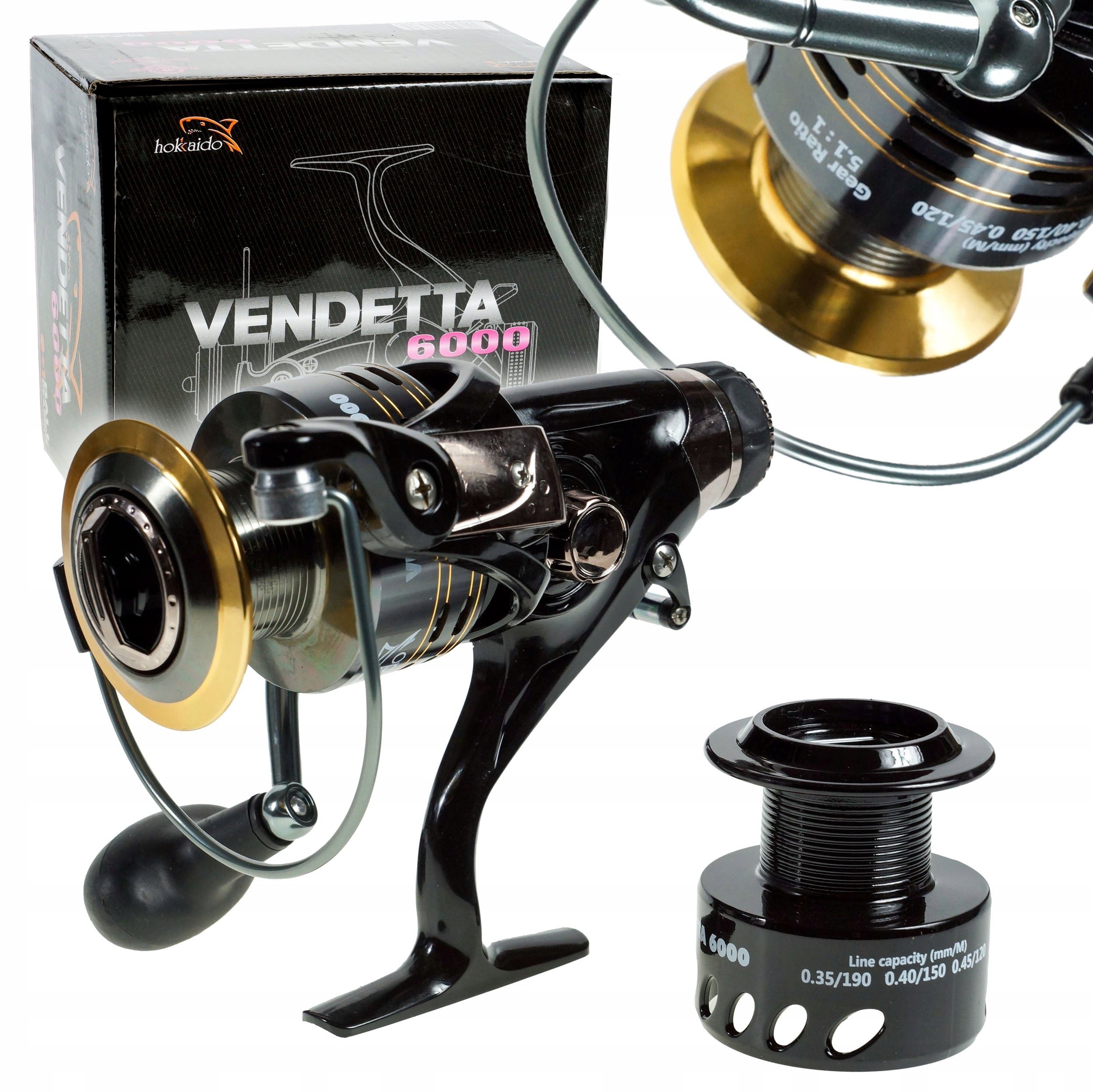 Hokkaido Vendetta 5000 kalapöörlev rull vabakerimissüsteemiga 9+1 metallist pooliga