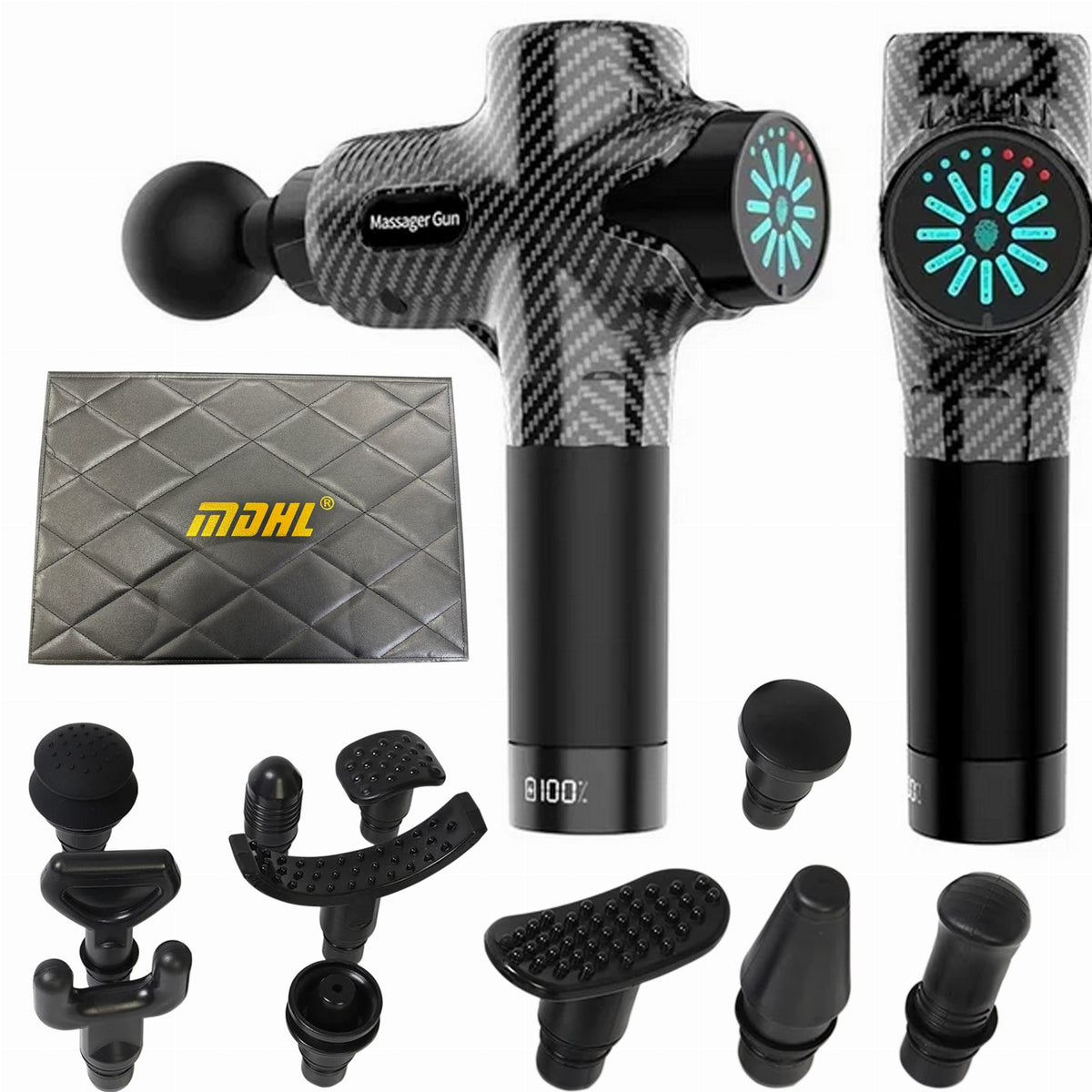 Massage Gun with 12 Interchangeable Heads