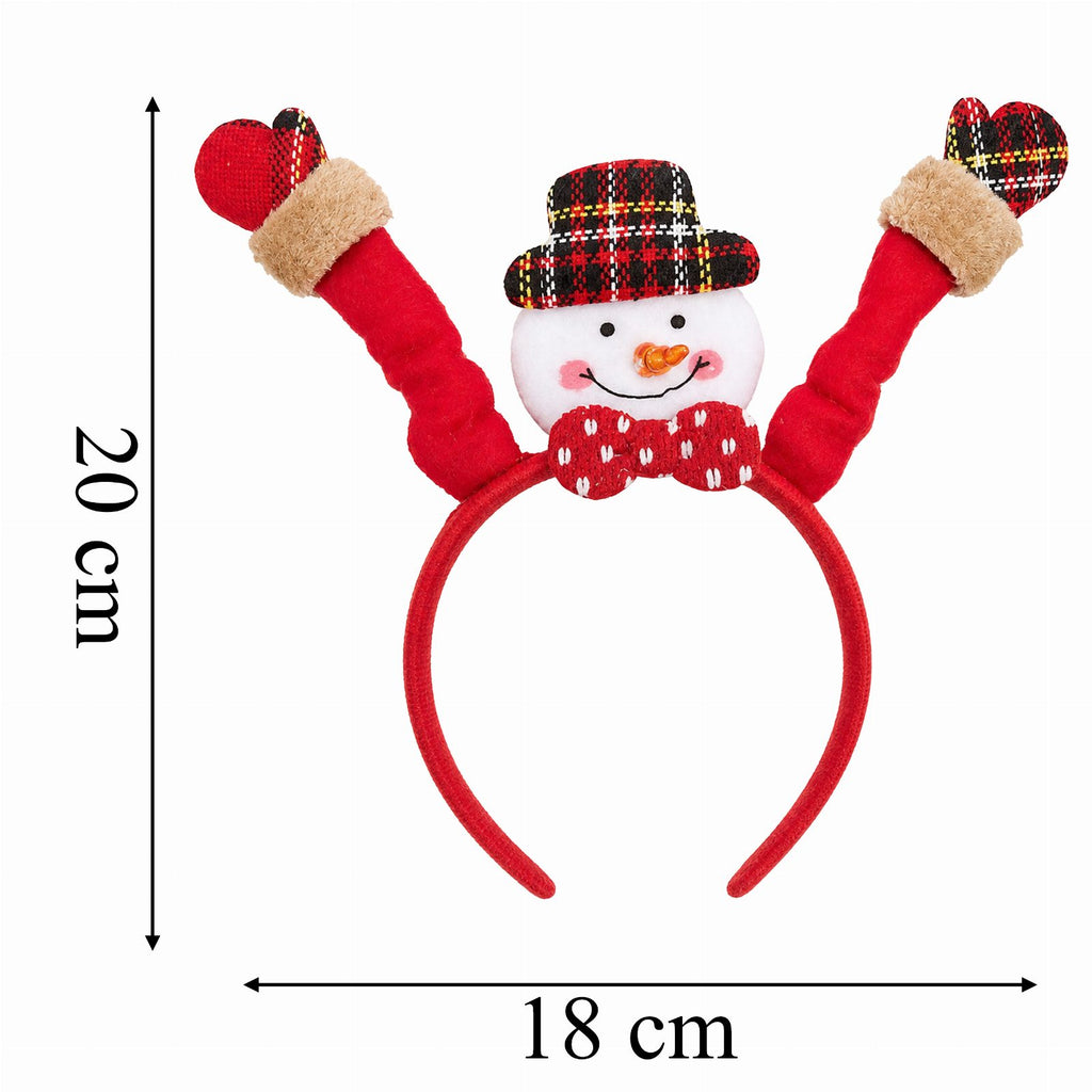 Christmas Headband with Movable Snowman Arms