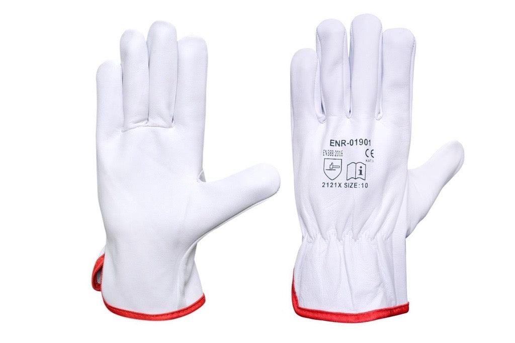 Paigaldaja kaitsekindad, 10" kitsenahast, 1 tk