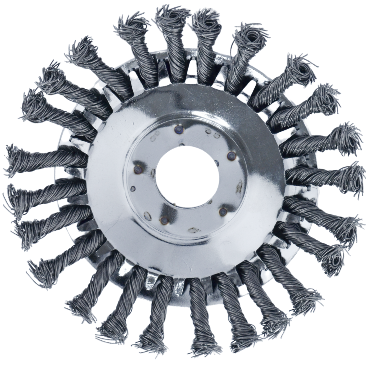 Druciak Wire Brush Disc for Gasoline Scythe - Black, for Weeds on Paving Stones