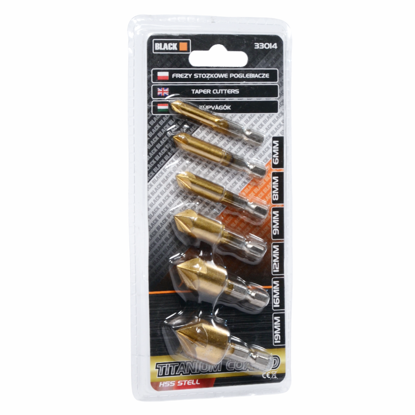 6-osaline freespuuride, koonuslõikurite ja faasimispuuride komplekt