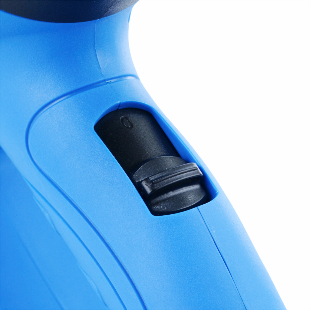 Võimas elektriline kuumapuhur sujuva temperatuuri reguleerimisega 60-600°C, 2 kiirust ja 4 otsikut