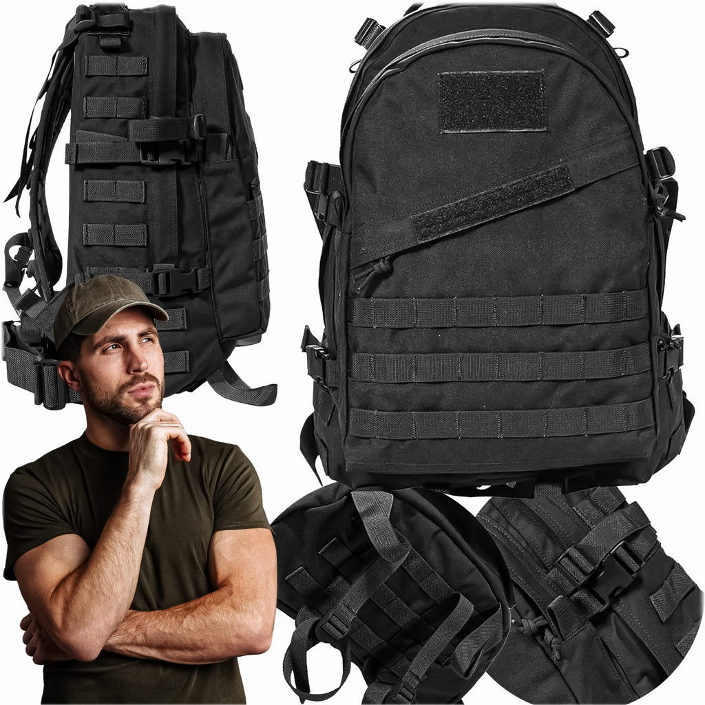 Tactical Military Travel Backpack 30L Black