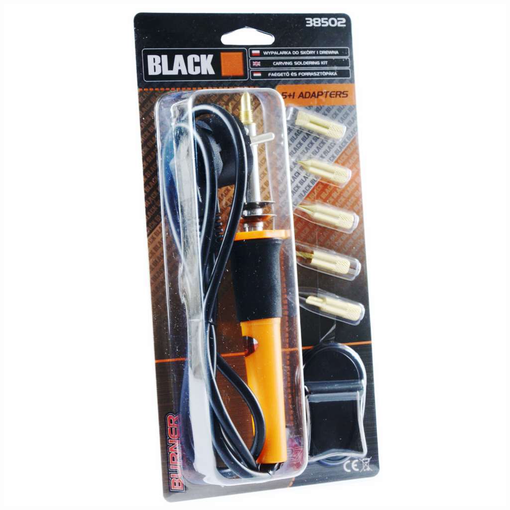 Elektriline eemaldaja naha, puidu, korgi jaoks – 6 tk, Black