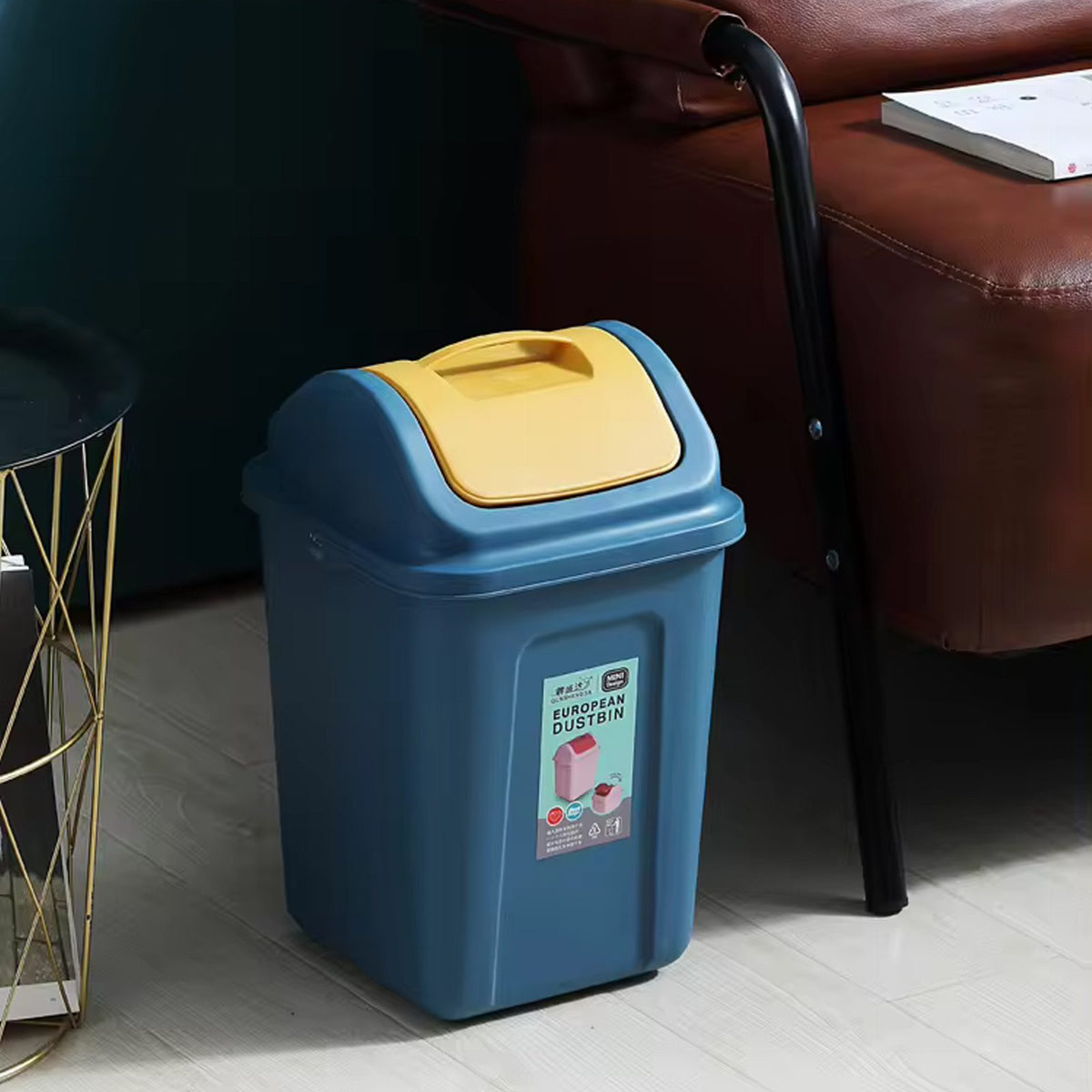 Plastic Waste Bin with Swing Lid 10 L
