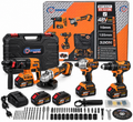 RANGERZ RS-5018M 4-in-1 juhtmeta tööriistakomplekt 48V 5.0Ah – harjadeta, 2 akut