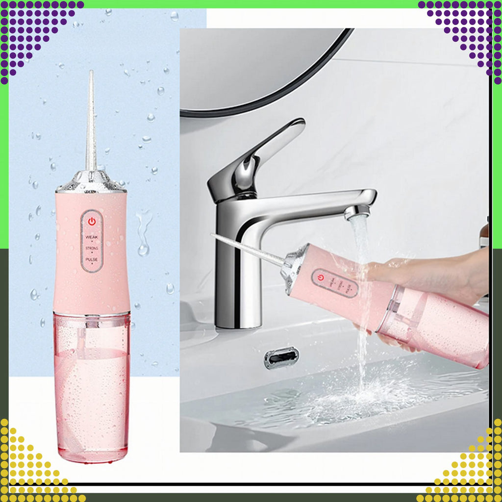 Cordless Dental Water Flosser with 4 Nozzles and 3 Modes 220 ml