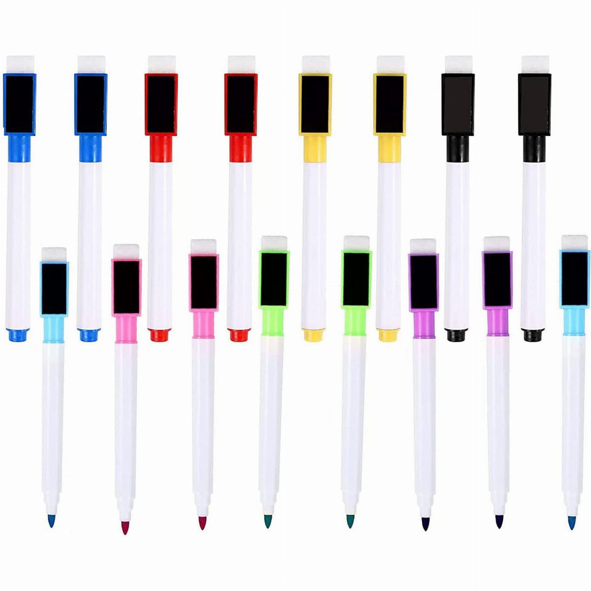 Magneti ja kustutiga kuivtahvlimarkerid, 12 tk, eri värvid RC-K-973