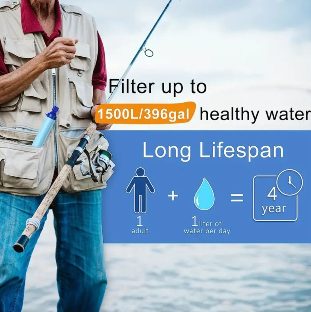 Isiklik välistingimustes veefilter – kaasaskantav ellujäämisvee puhastaja (1 tk)