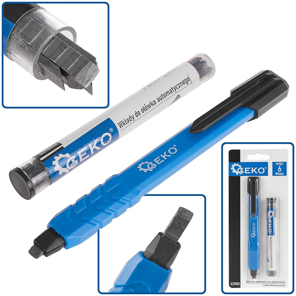 Carpenter / Masonry Pencil + 6 Refills