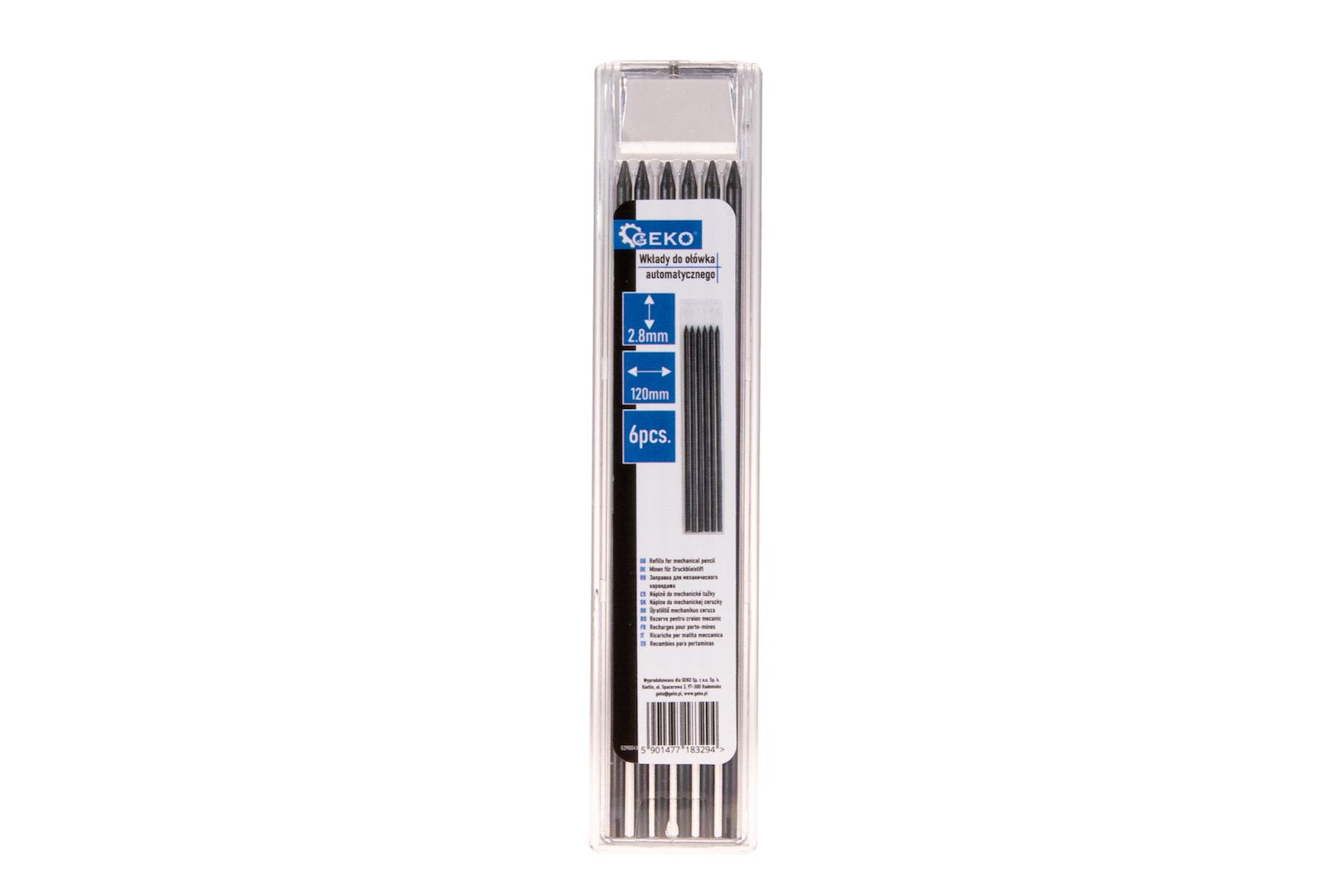 6 pcs refills for mechanical pencil 120 x 2.8 mm