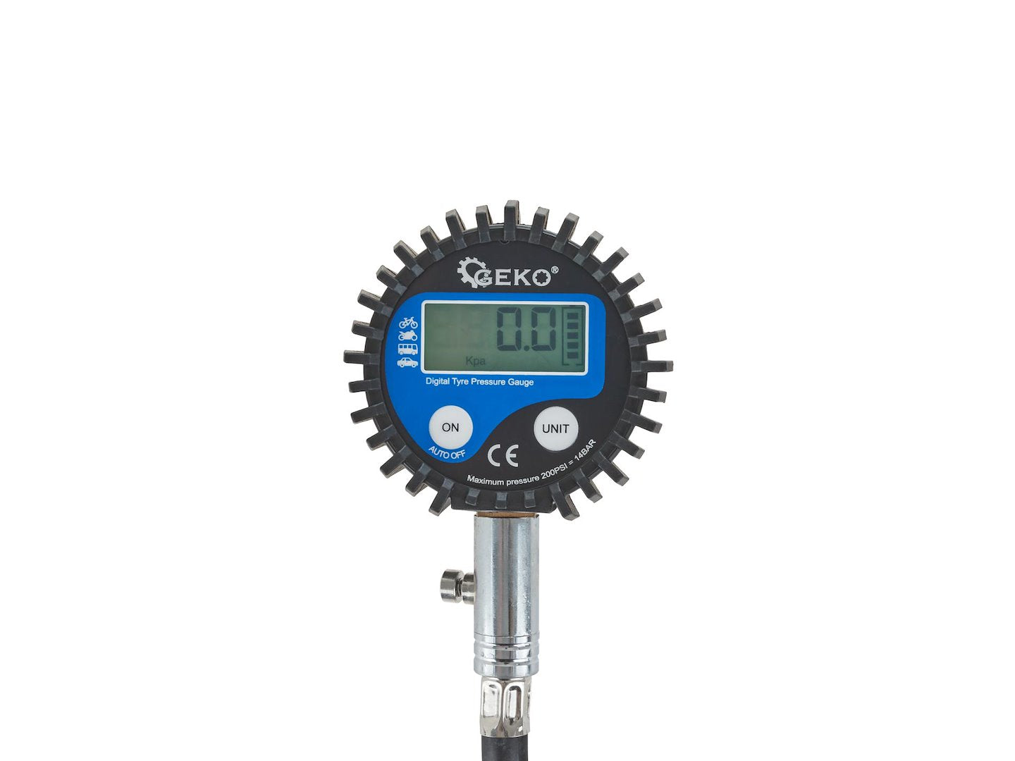 Digital pressure gauge with hose