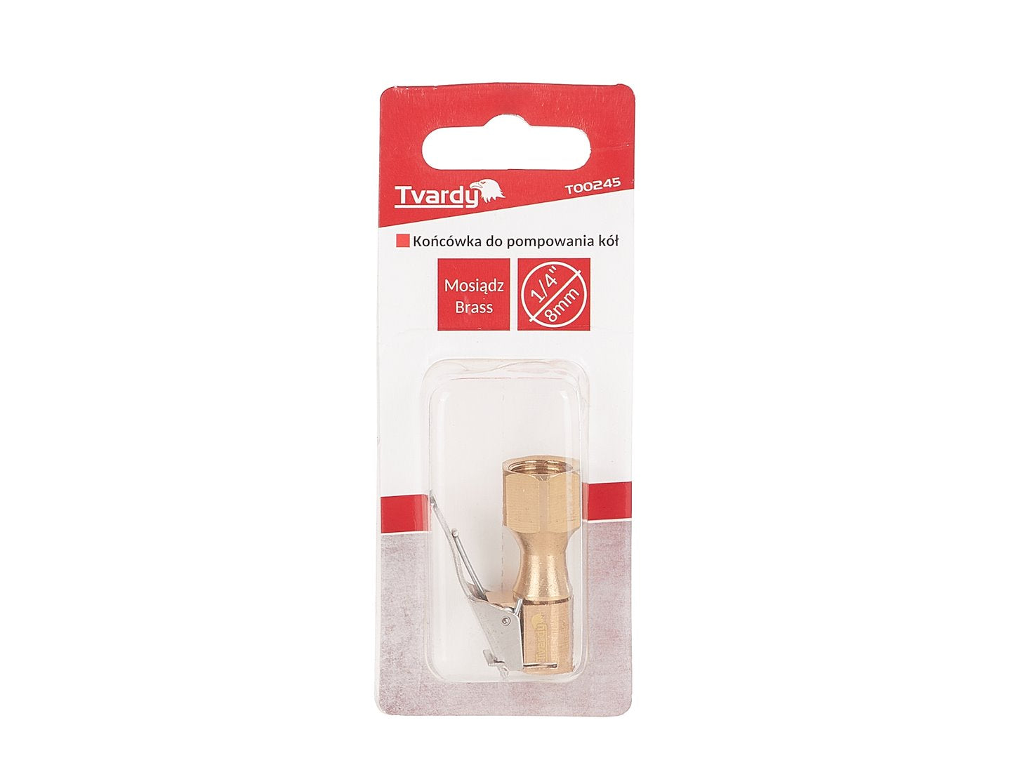 Brass inflator pump valve connector 8 mm 1/4"