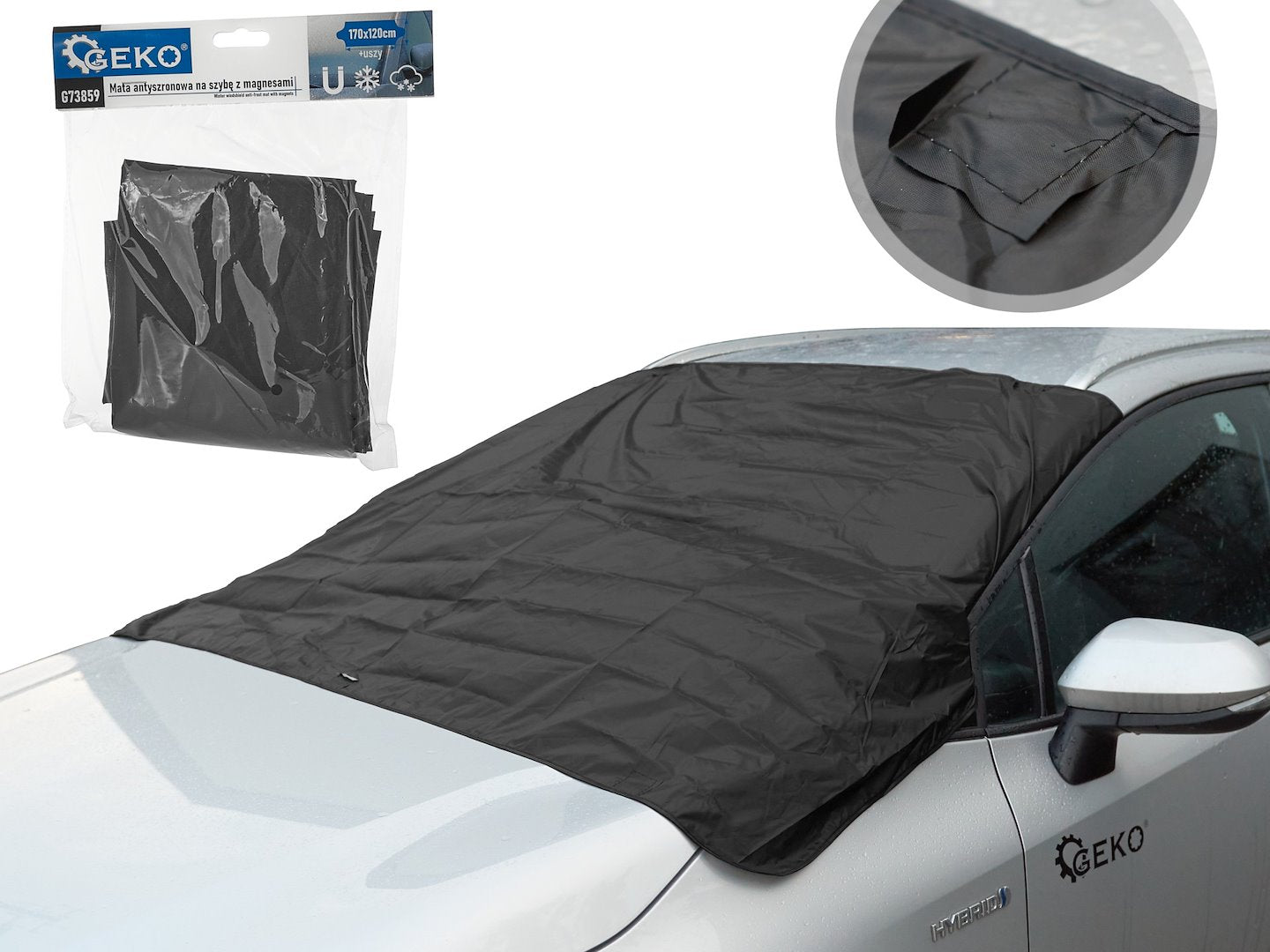 Winter windshield anti-frost mat with magnets 170x120 cm