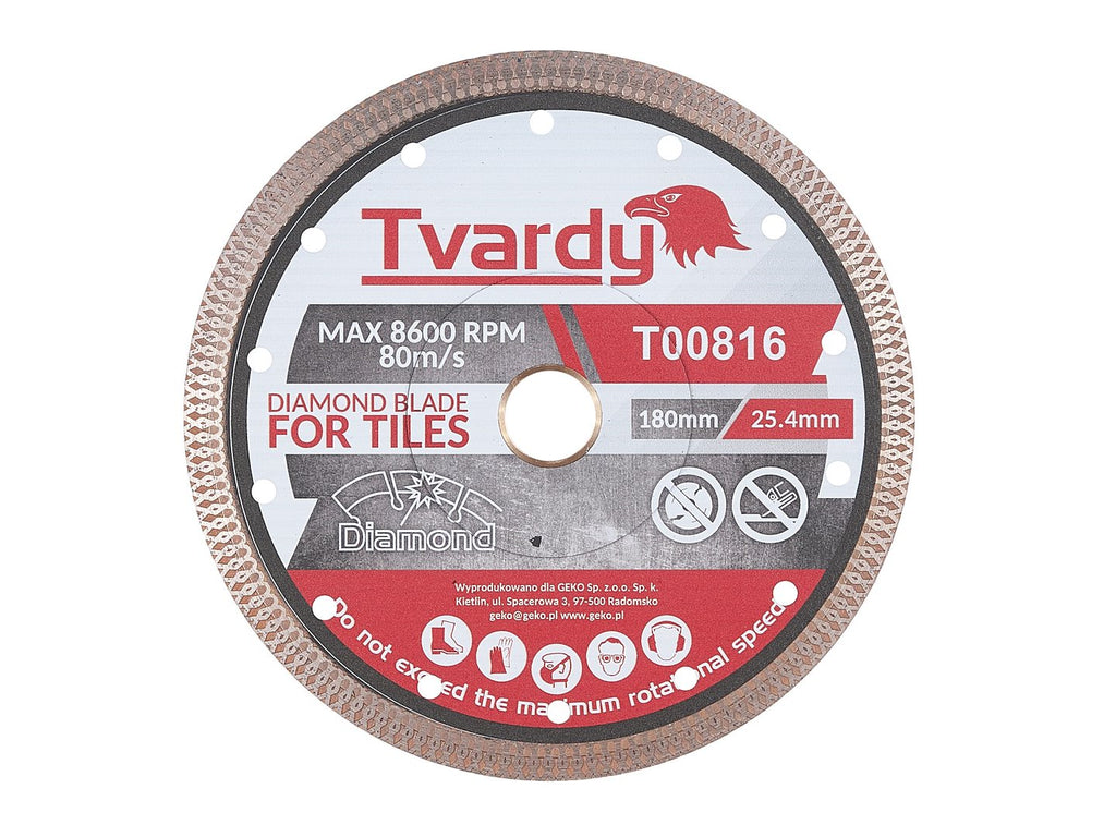 Continuous-rim diamond blade 180x10x25.4/22.23 mm