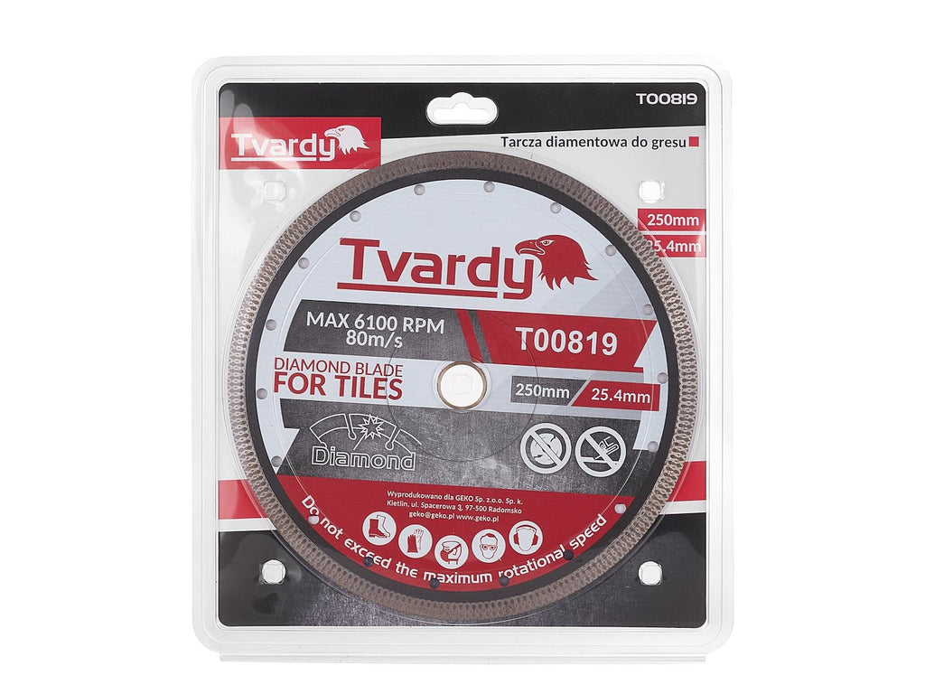 Continuous rim diamond blade 250x10x25.4/22.23mm