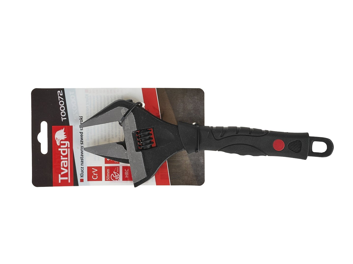 Adjustable Wrench – Extra-Wide Jaw 0-50 mm 10" CrV