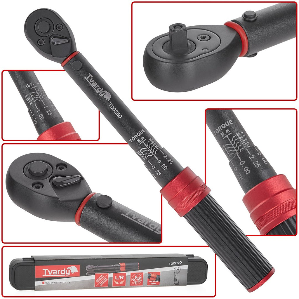 Torque Wrench 1/4" 5-25 Nm TVARDY