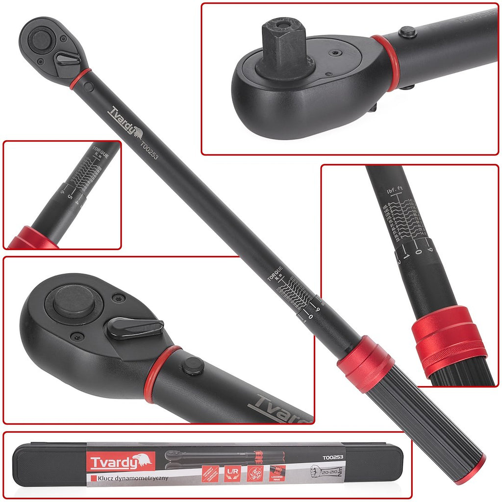 Torque Wrench 1/2" 20-210 Nm TVARDY