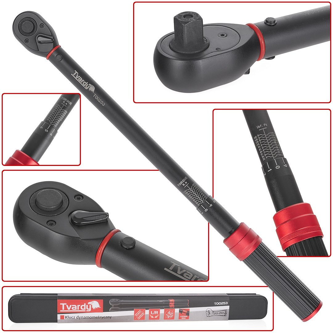 Torque Wrench 1/2" 20-210 Nm TVARDY