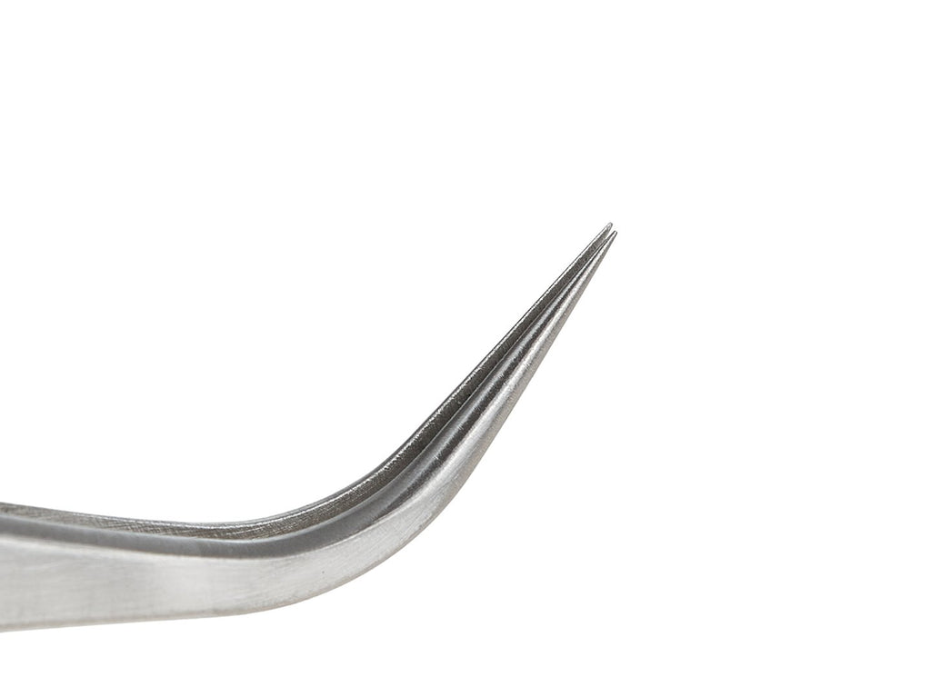 Bent Precision Tweezers, 120 mm