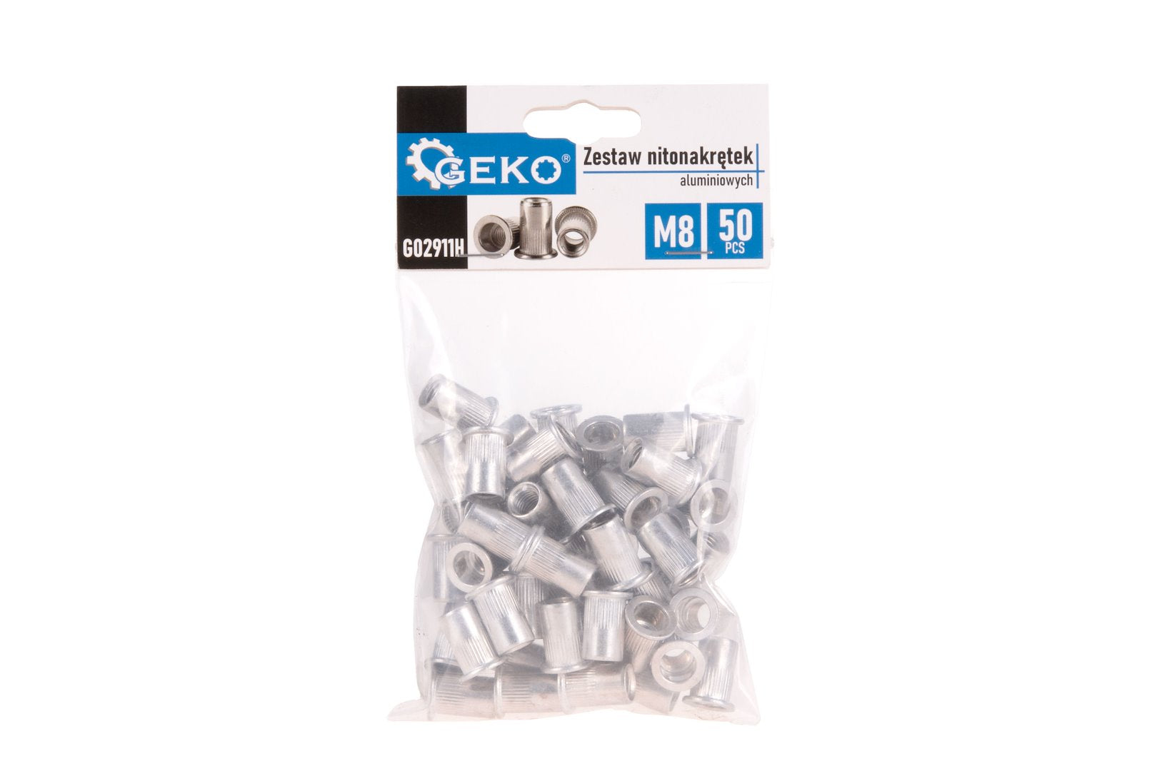 50 pcs M8 1.0-3.5 aluminium rivet nuts set
