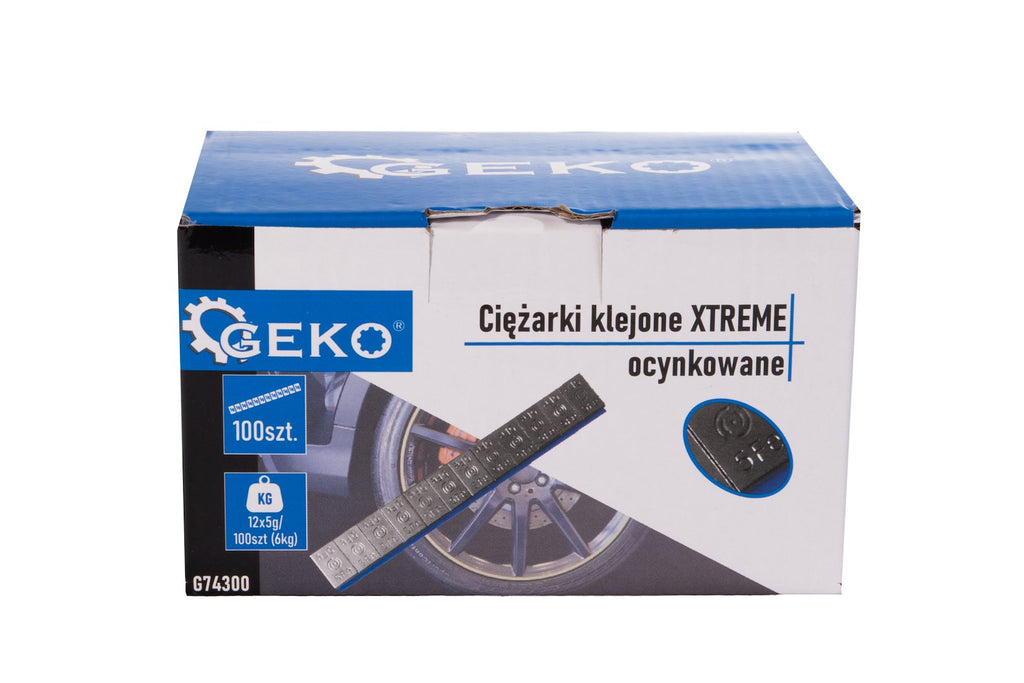 Adhesive wheel weight strips XTREME 100x12x5g zinc-plated (6kg)