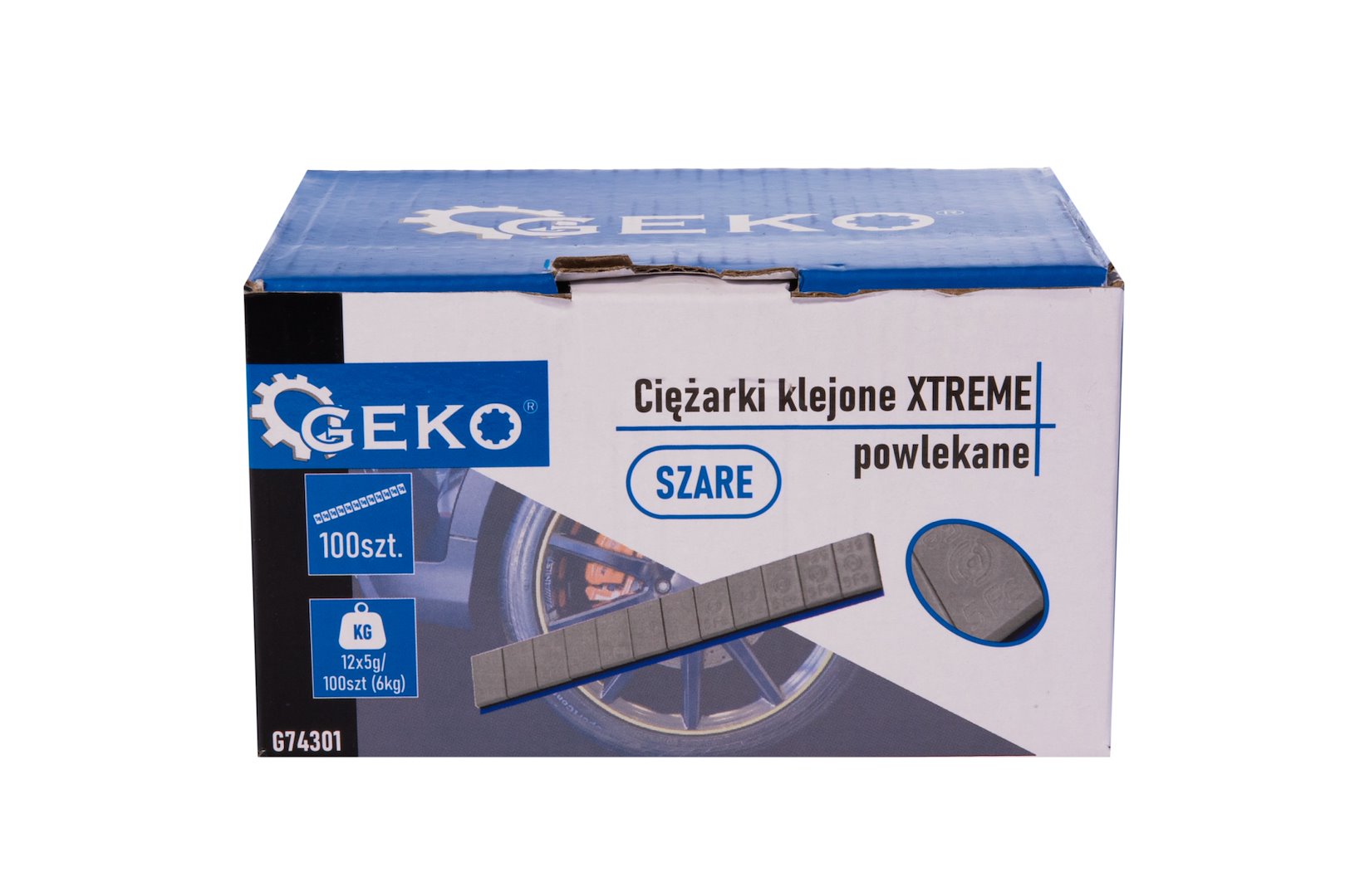 Adhesive Wheel Weights Strips XTREME 100x12x5g grey coated (6kg)