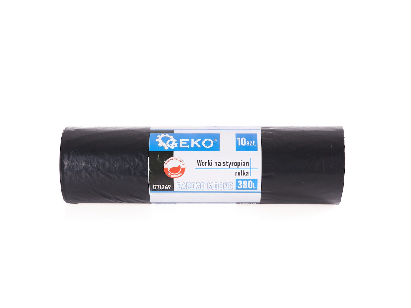 HDPE trash bags, capacity 380 liter, 10 pcs/roll