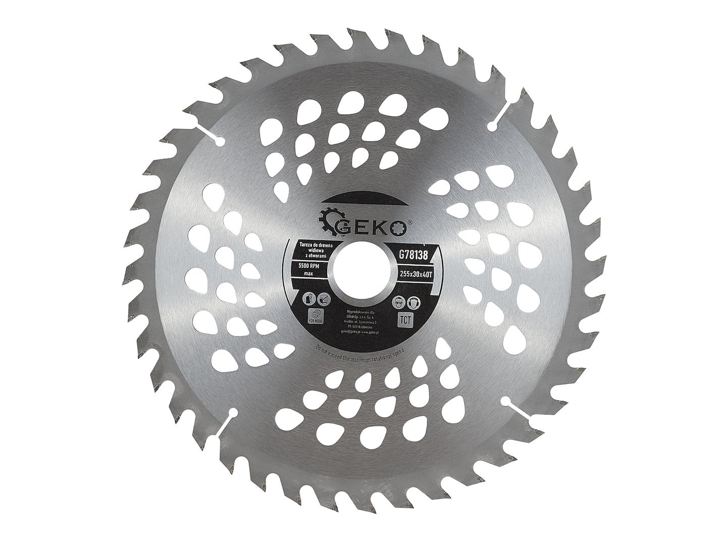 Circular Saw Blade with Holes 255x30x40T
